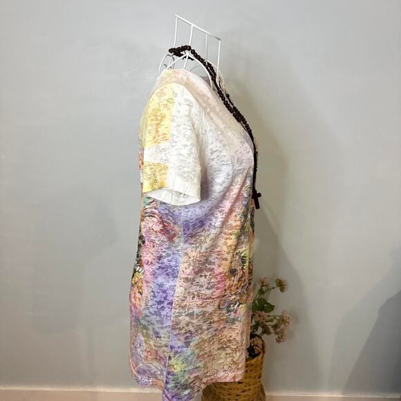 vintage y2k cowgirl sequin graphic sheer top - Picture 3 of 6